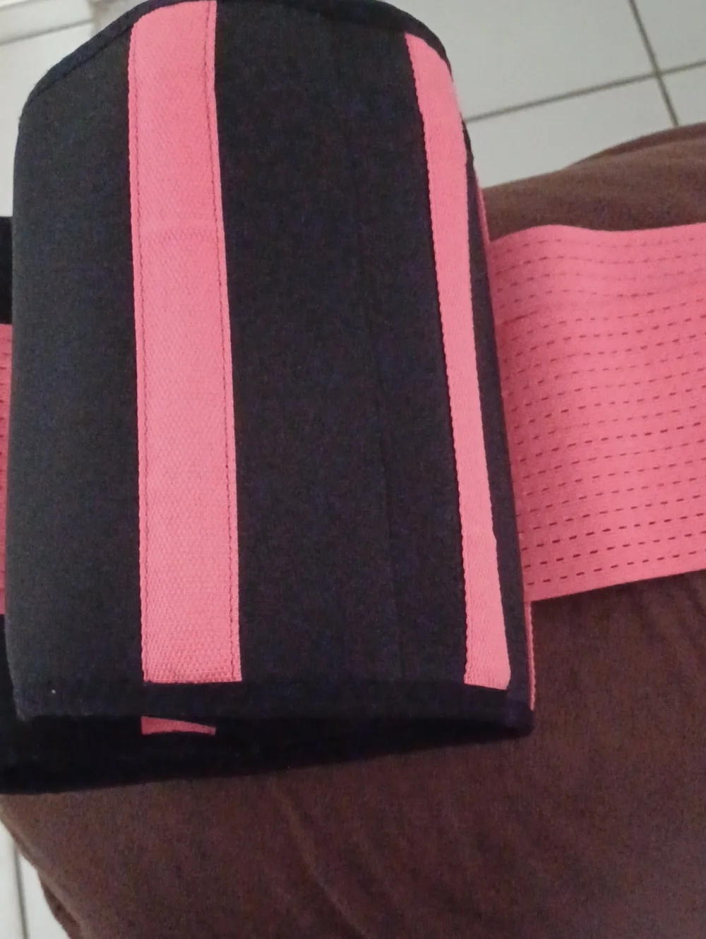 Stacias Secrets Adjustable Neoprene Waist Trainer Belt - Black/Pink Size 2X